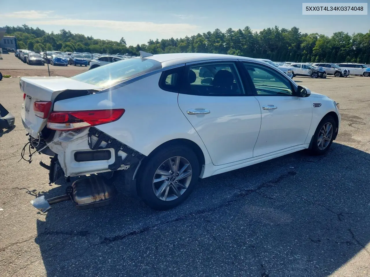 2019 Kia Optima Lx VIN: 5XXGT4L34KG374048 Lot: 60637726