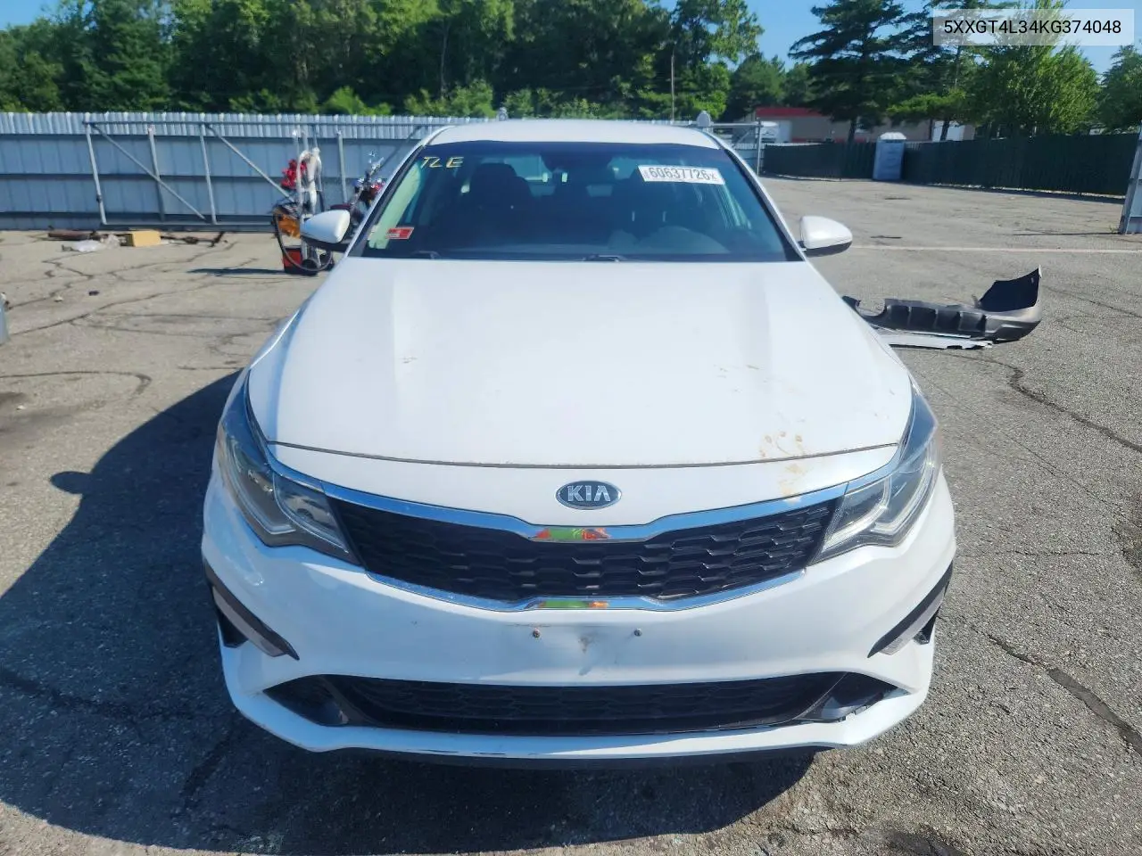 2019 Kia Optima Lx VIN: 5XXGT4L34KG374048 Lot: 60637726