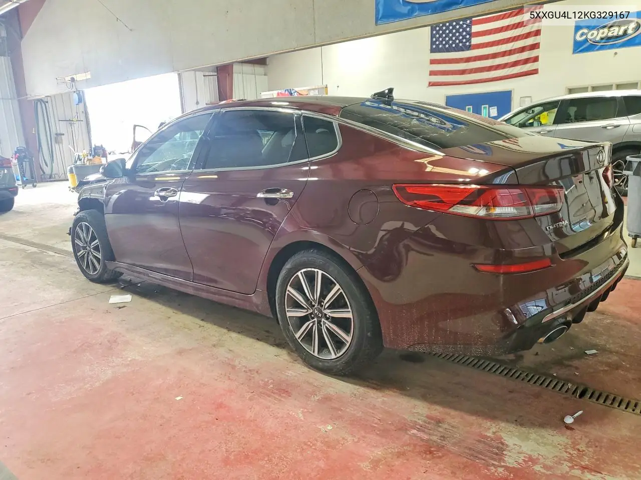 2019 Kia Optima Ex VIN: 5XXGU4L12KG329167 Lot: 61524346