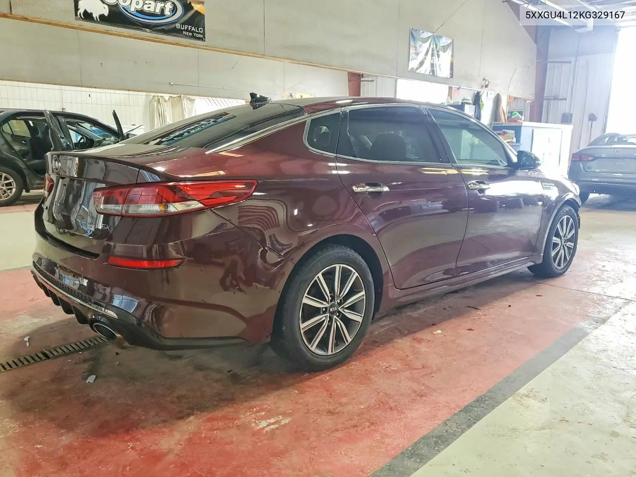 2019 Kia Optima Ex VIN: 5XXGU4L12KG329167 Lot: 61524346