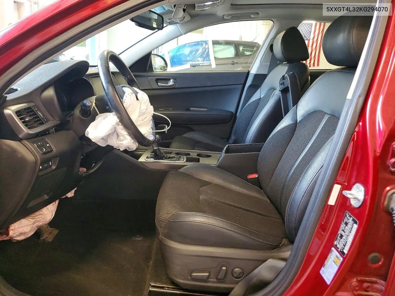 2019 Kia Optima S VIN: 5XXGT4L32KG294070 Lot: 61942326