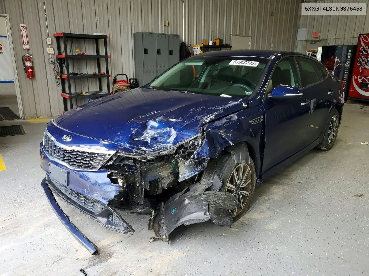 2019 Kia Optima Lx VIN: 5XXGT4L30KG376458 Lot: 61980206
