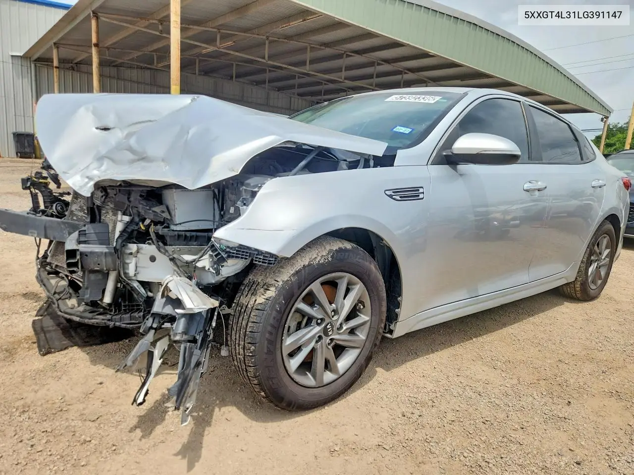 2020 Kia Optima Lx VIN: 5XXGT4L31LG391147 Lot: 57592336