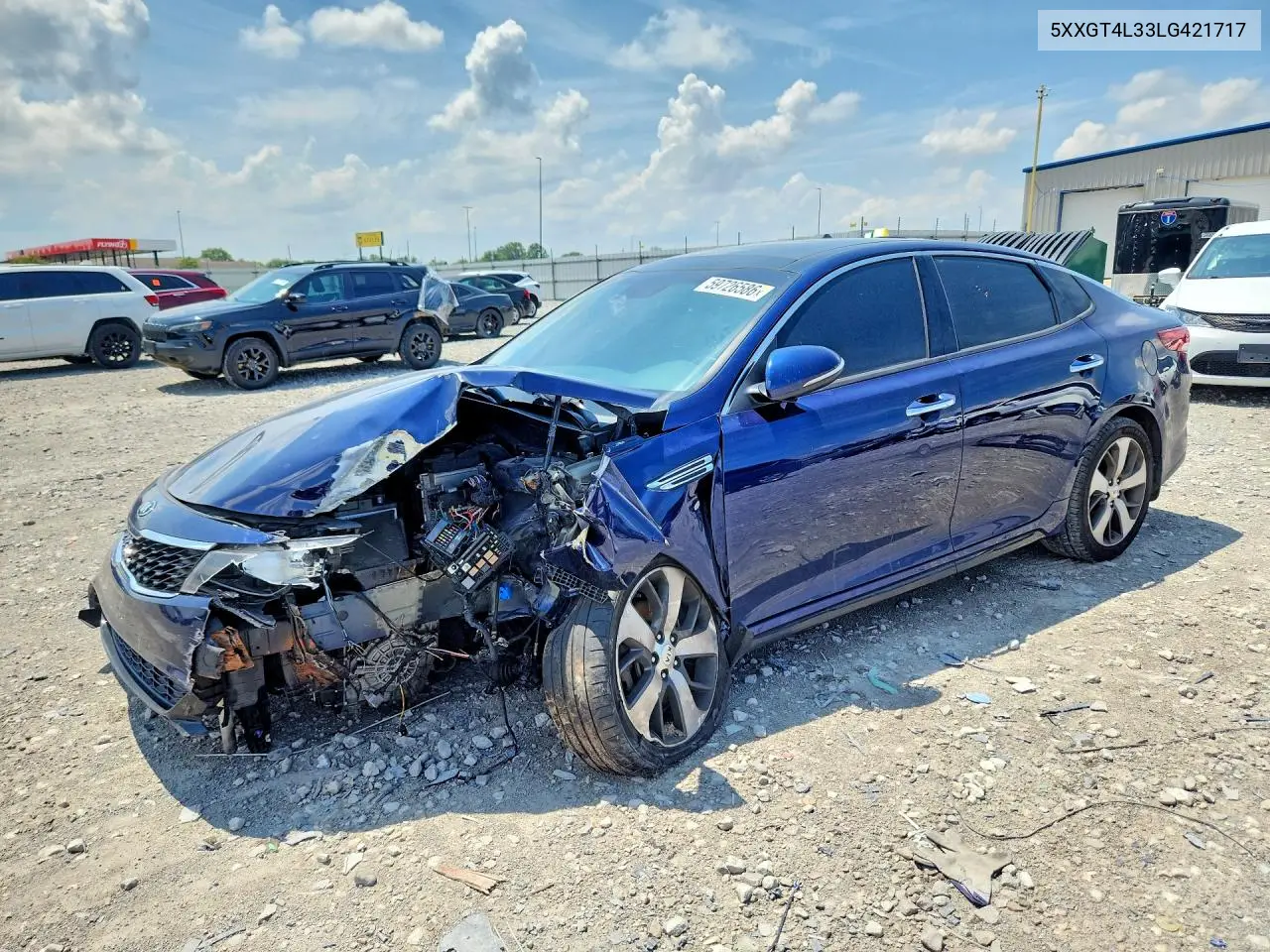 2020 Kia Optima S VIN: 5XXGT4L33LG421717 Lot: 59726586