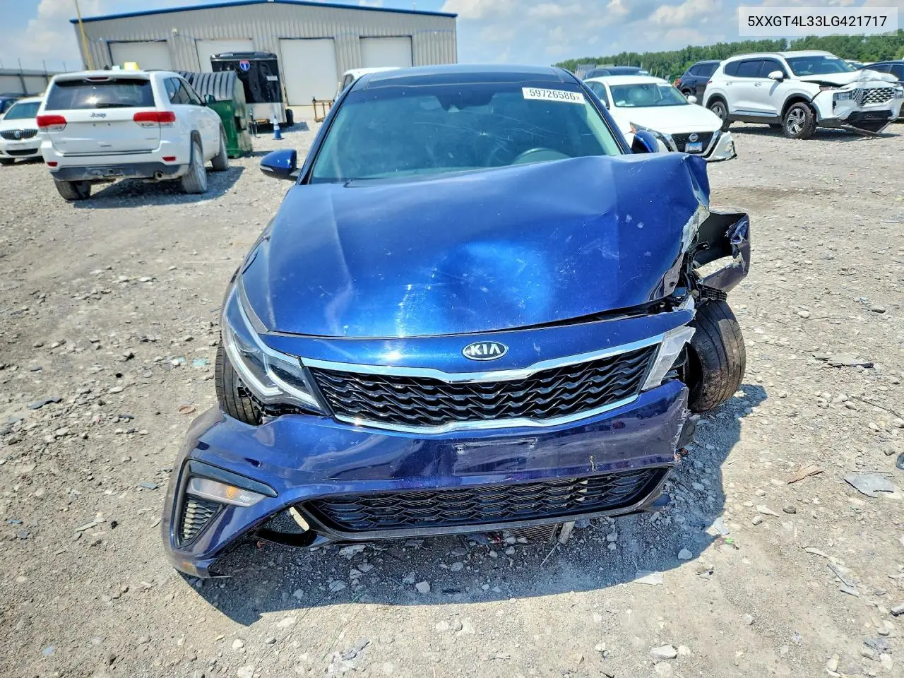 2020 Kia Optima S VIN: 5XXGT4L33LG421717 Lot: 59726586