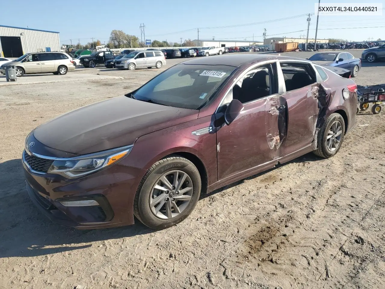 5XXGT4L34LG440521 2020 Kia Optima Lx