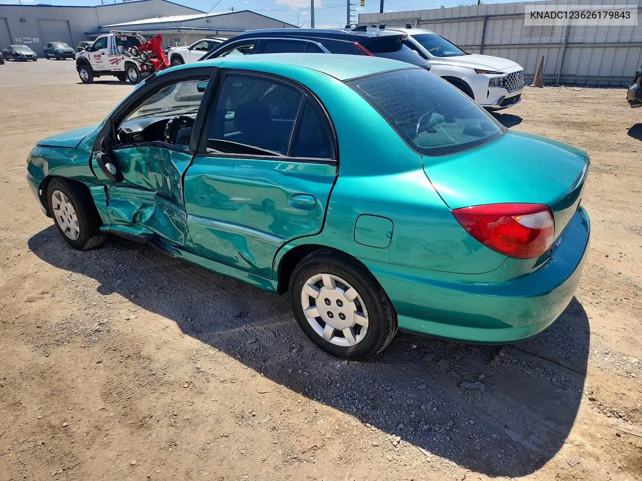 2002 Kia Rio VIN: KNADC123626179843 Lot: 61589286