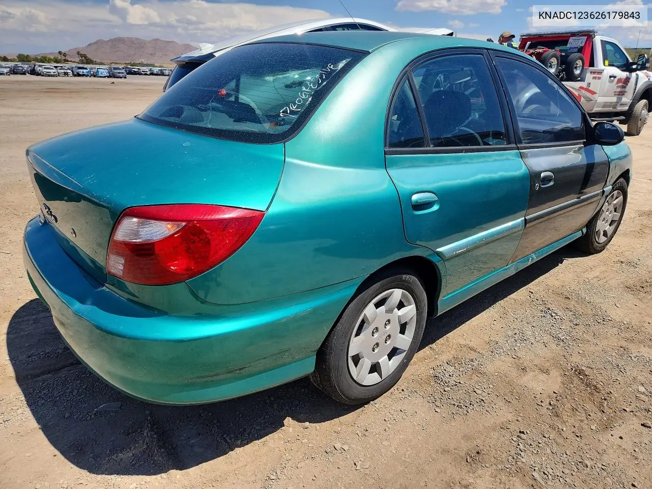 2002 Kia Rio VIN: KNADC123626179843 Lot: 61589286