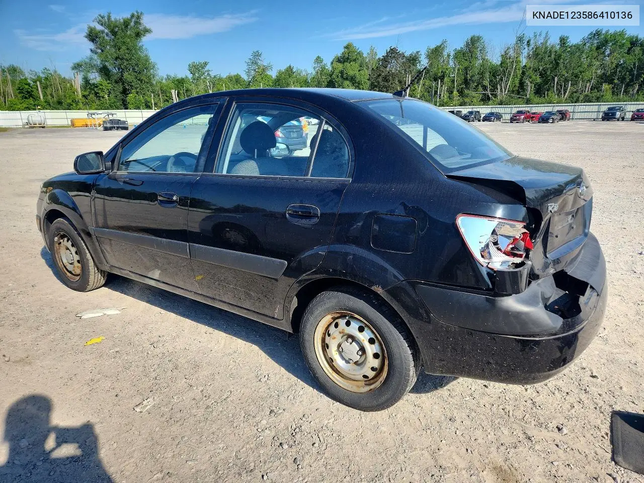2008 Kia Rio Base VIN: KNADE123586410136 Lot: 60756846