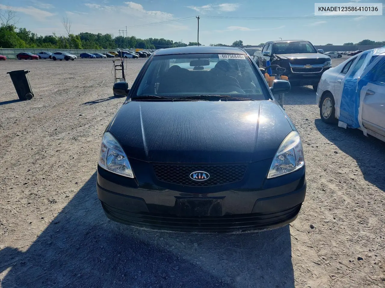 2008 Kia Rio Base VIN: KNADE123586410136 Lot: 60756846