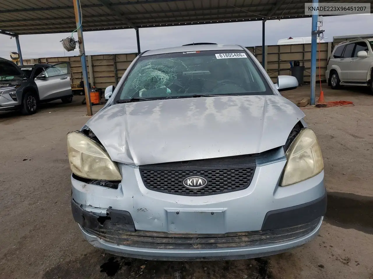 2009 Kia Rio Base VIN: KNADE223X96451207 Lot: 61805486