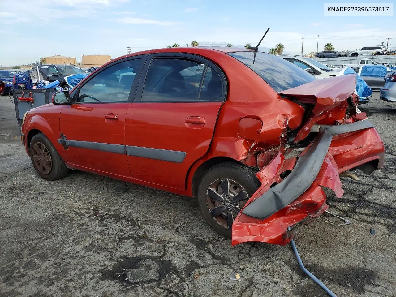 2009 Kia Rio Base VIN: KNADE223396573617 Lot: 62062336
