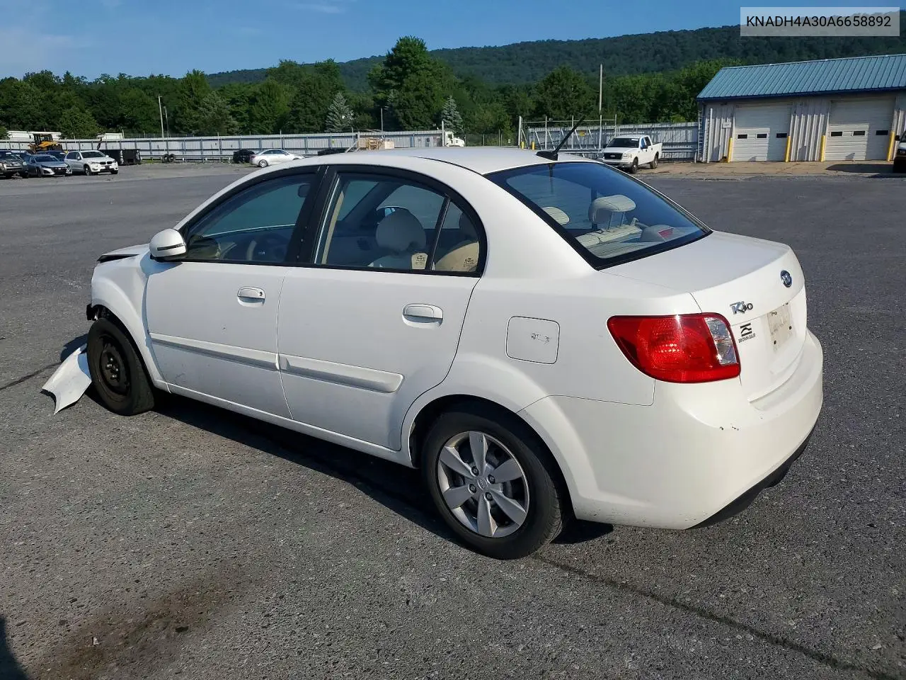 2010 Kia Rio Base VIN: KNADH4A30A6658892 Lot: 61215176
