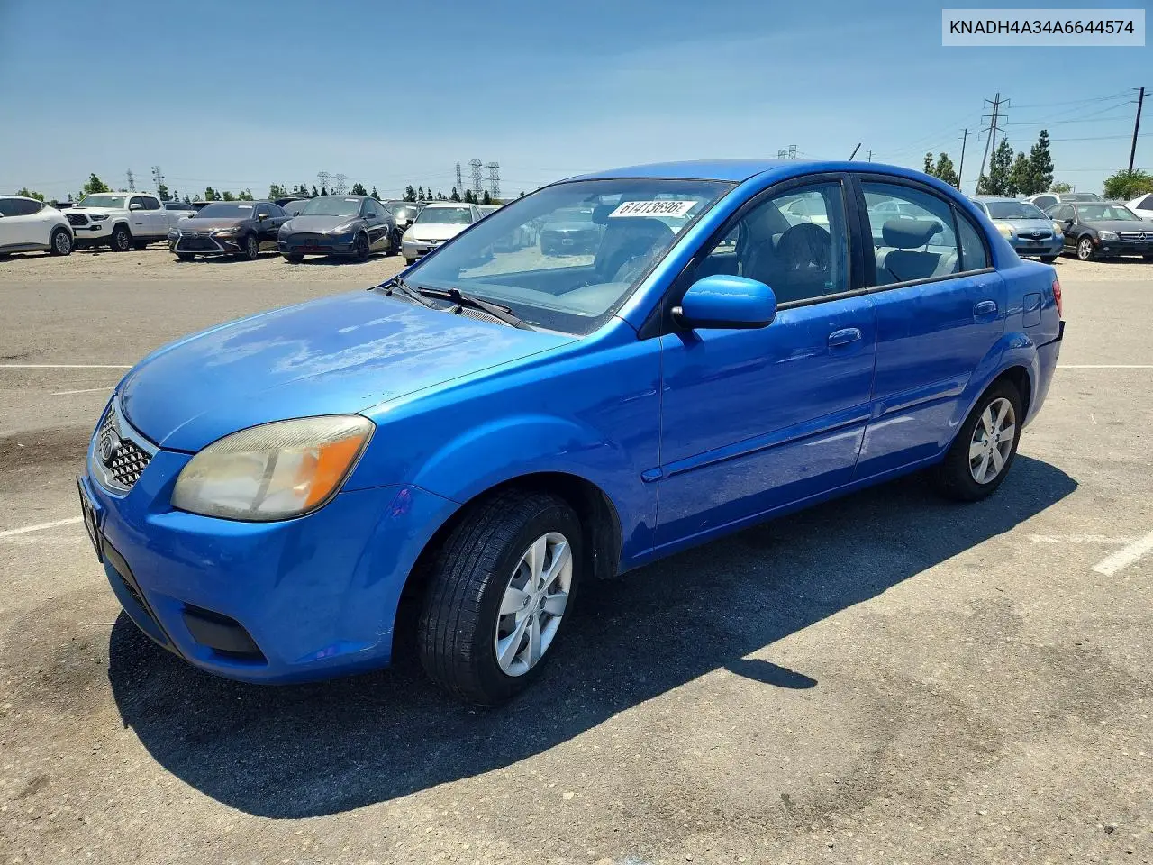 2010 Kia Rio Base VIN: KNADH4A34A6644574 Lot: 61413696