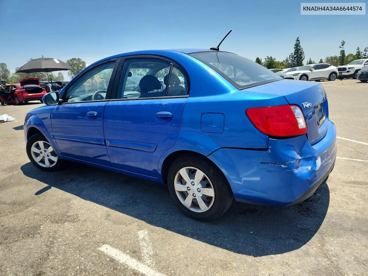 2010 Kia Rio Base VIN: KNADH4A34A6644574 Lot: 61413696
