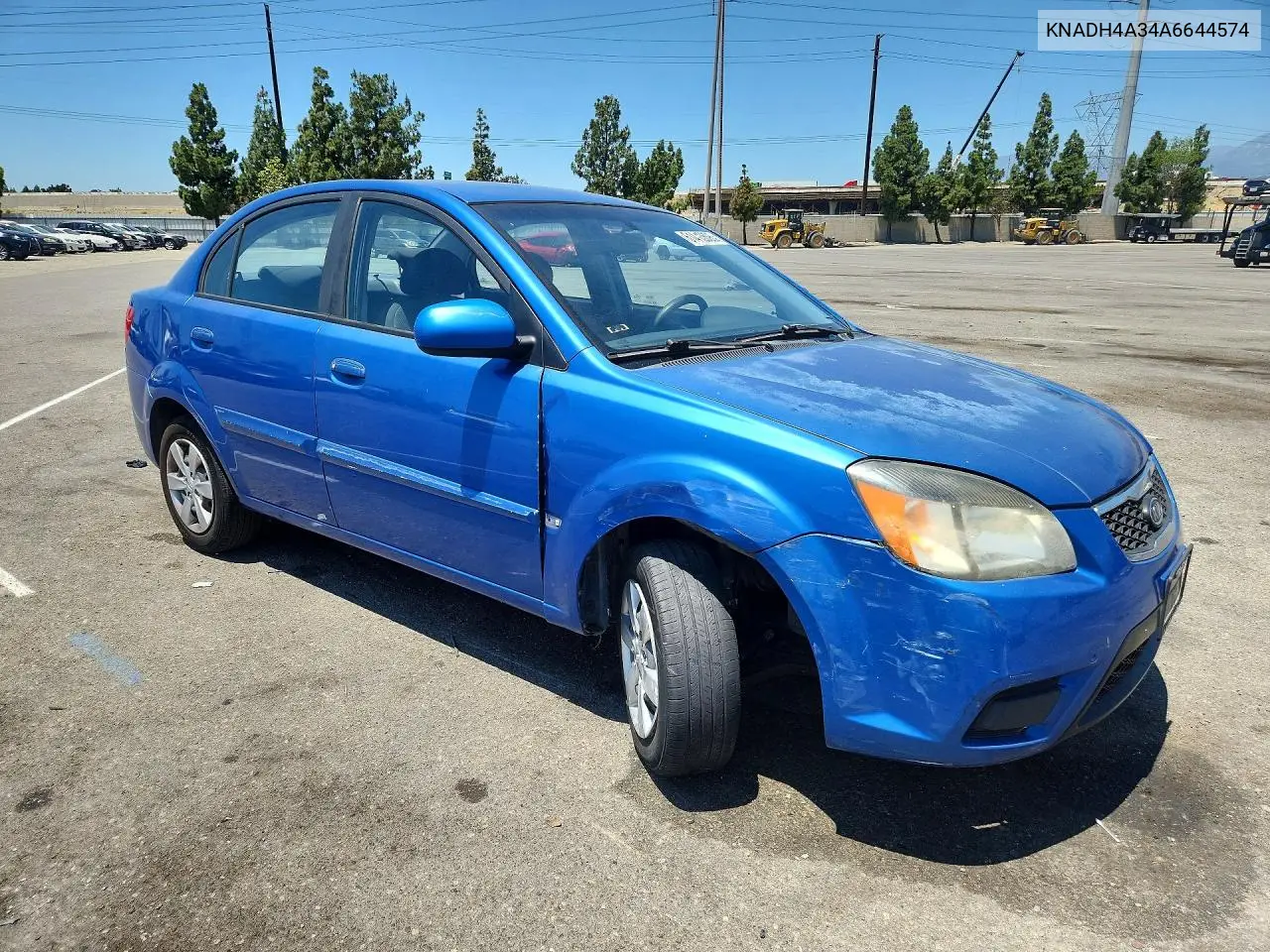 2010 Kia Rio Base VIN: KNADH4A34A6644574 Lot: 61413696