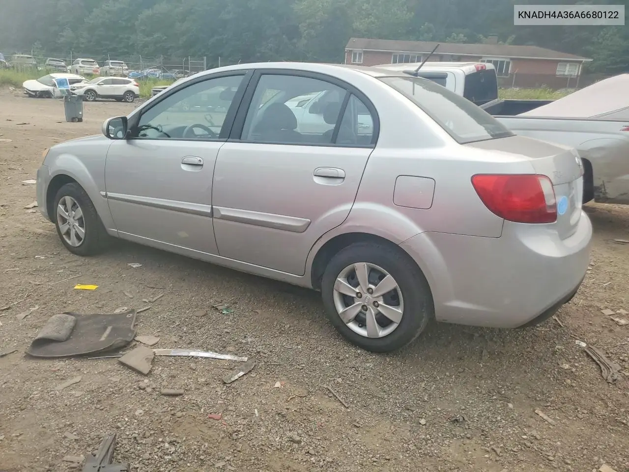 2010 Kia Rio Base VIN: KNADH4A36A6680122 Lot: 61531576
