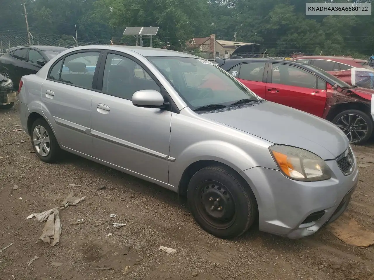 2010 Kia Rio Base VIN: KNADH4A36A6680122 Lot: 61531576