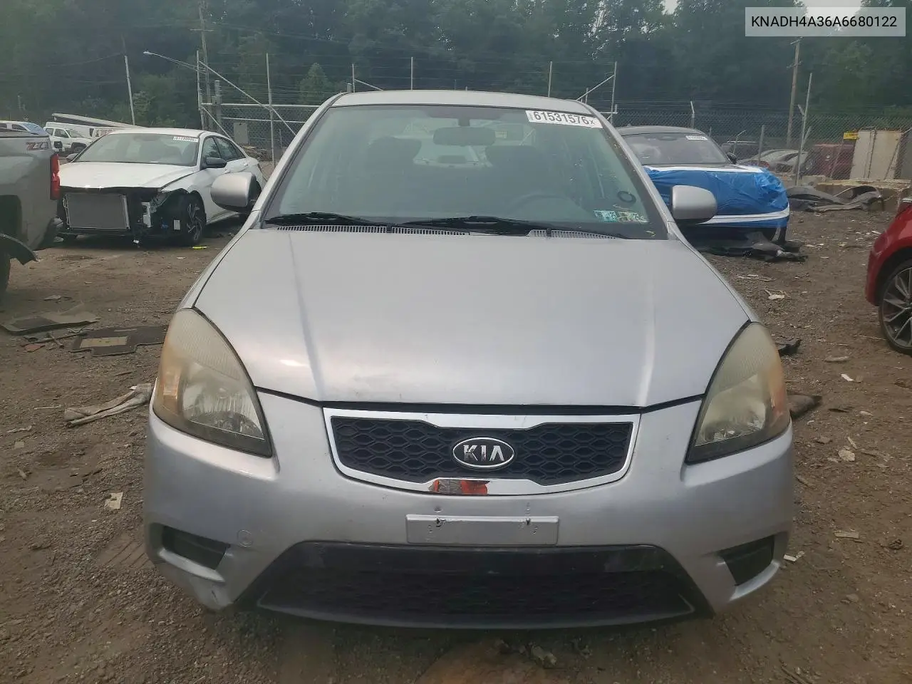 2010 Kia Rio Base VIN: KNADH4A36A6680122 Lot: 61531576