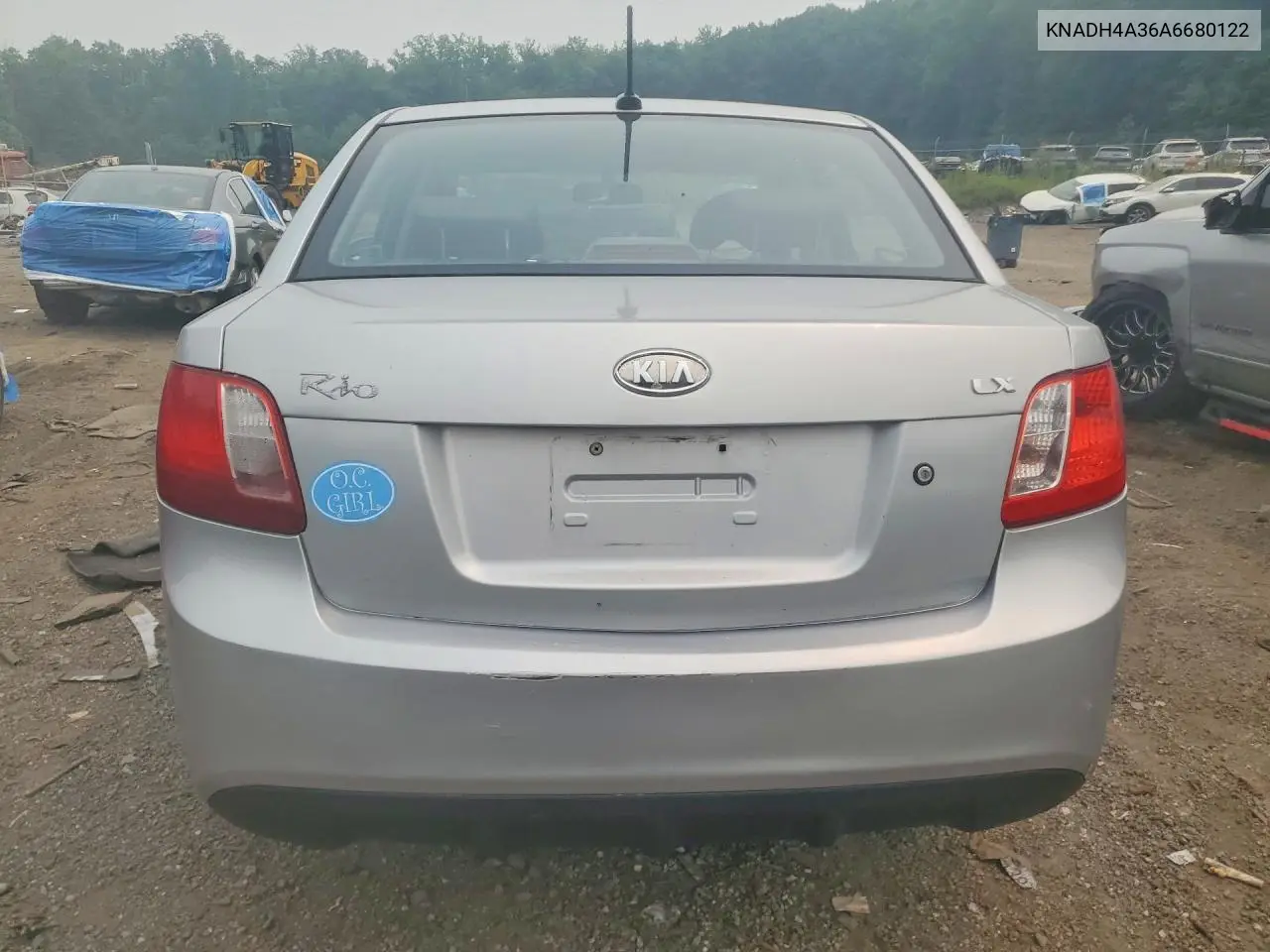 2010 Kia Rio Base VIN: KNADH4A36A6680122 Lot: 61531576