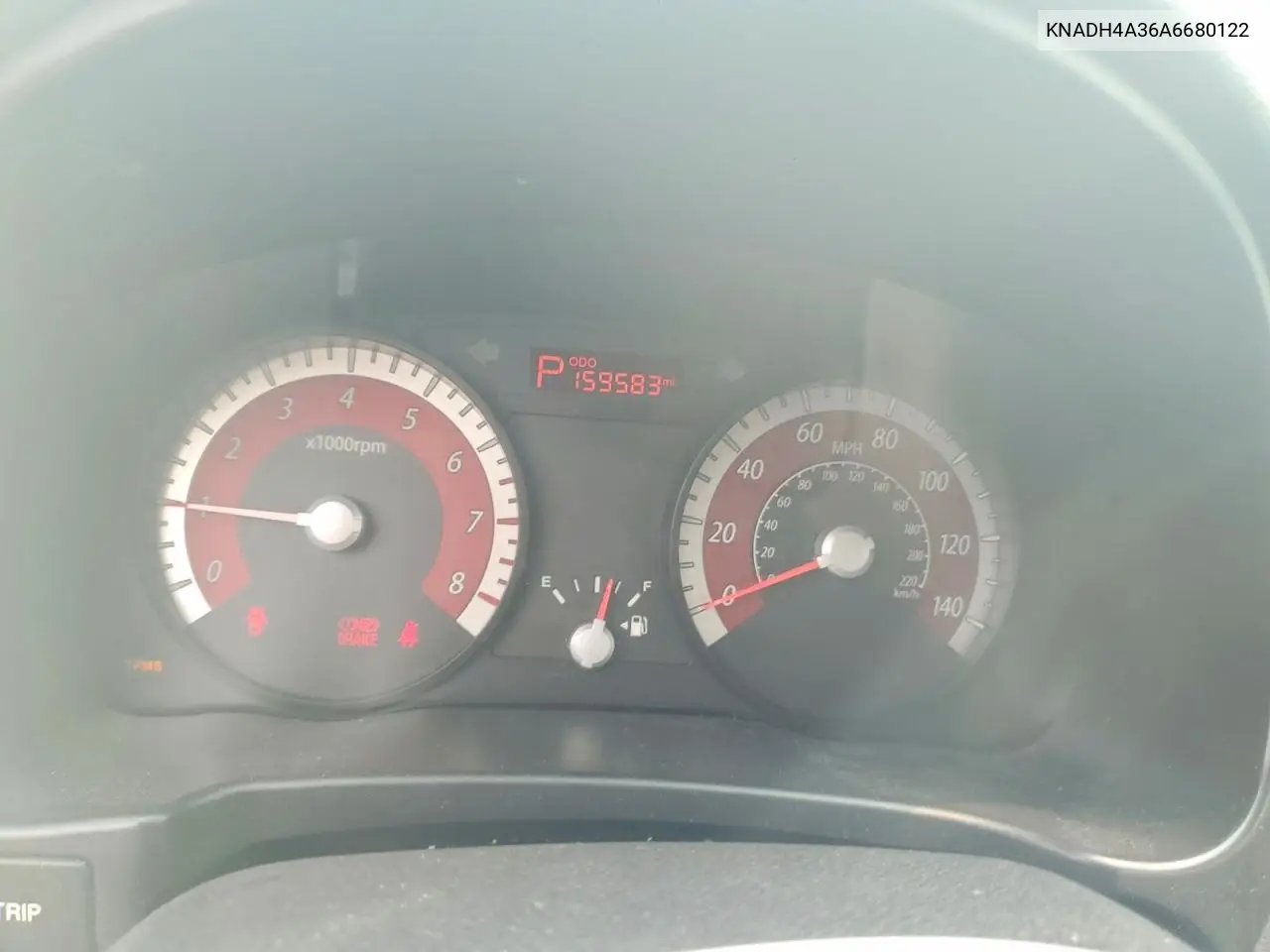 2010 Kia Rio Base VIN: KNADH4A36A6680122 Lot: 61531576