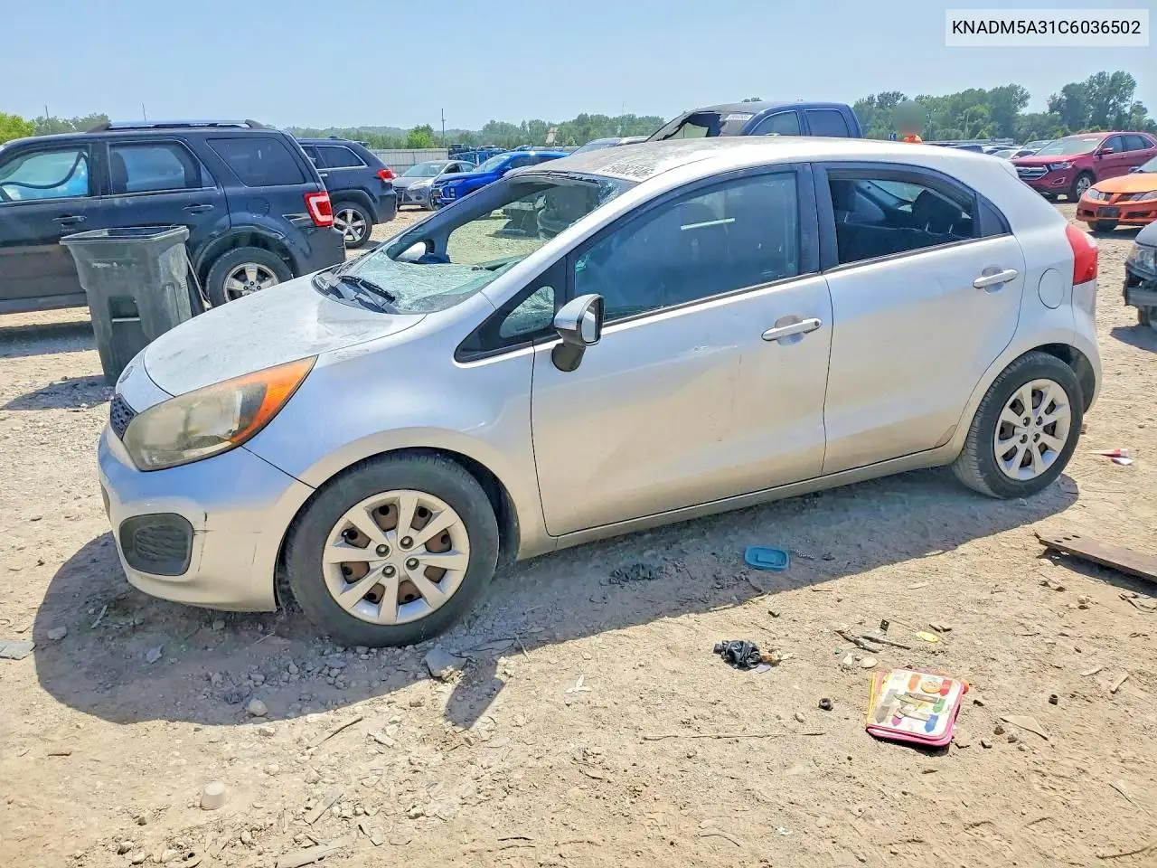 2012 Kia Rio Lx VIN: KNADM5A31C6036502 Lot: 59082346