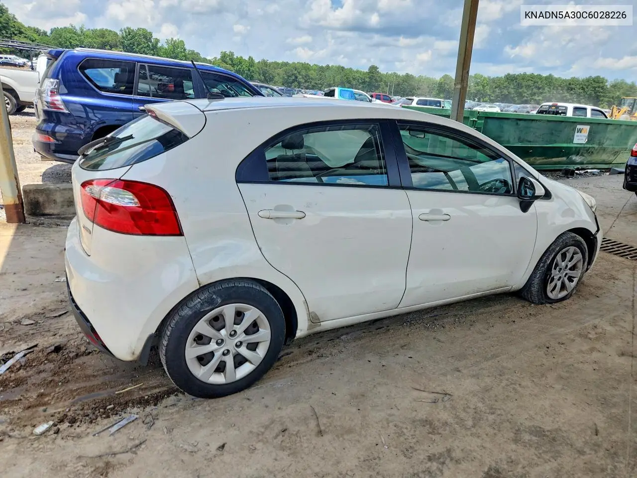 2012 Kia Rio VIN: KNADN5A30C6028226 Lot: 60626256