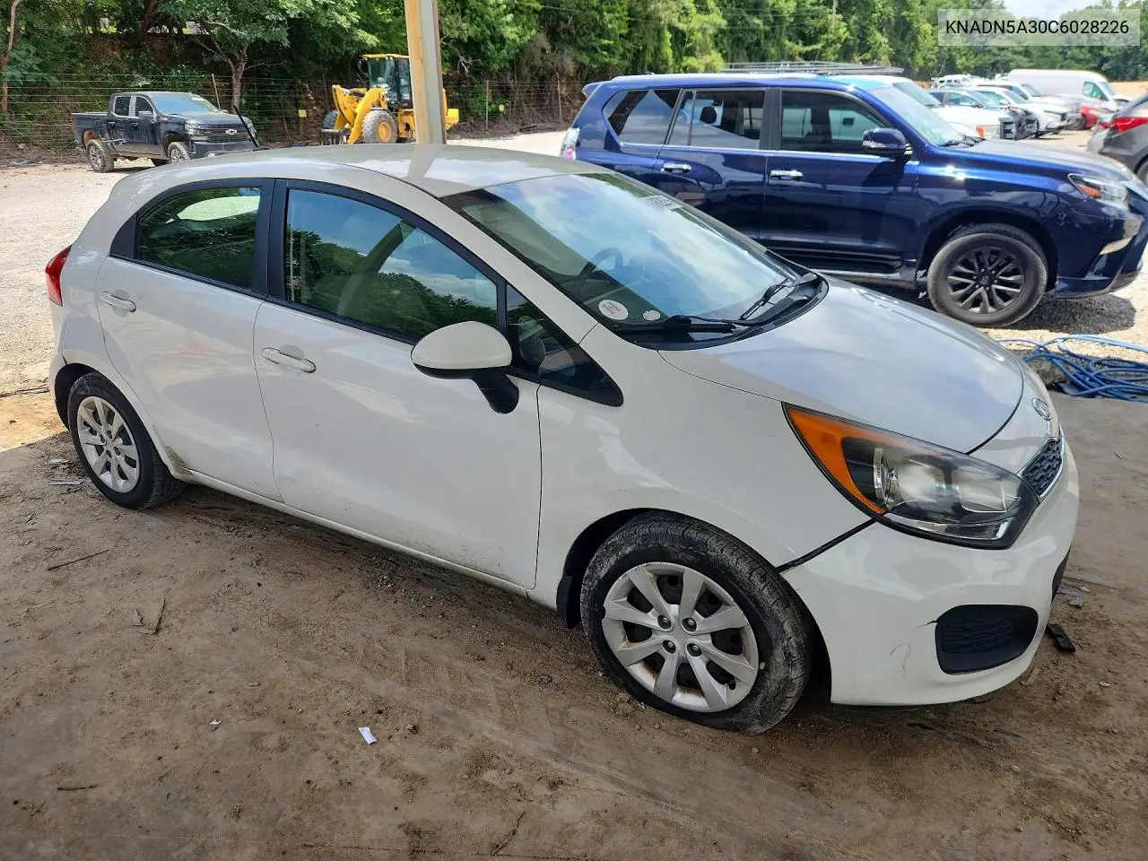 2012 Kia Rio VIN: KNADN5A30C6028226 Lot: 60626256
