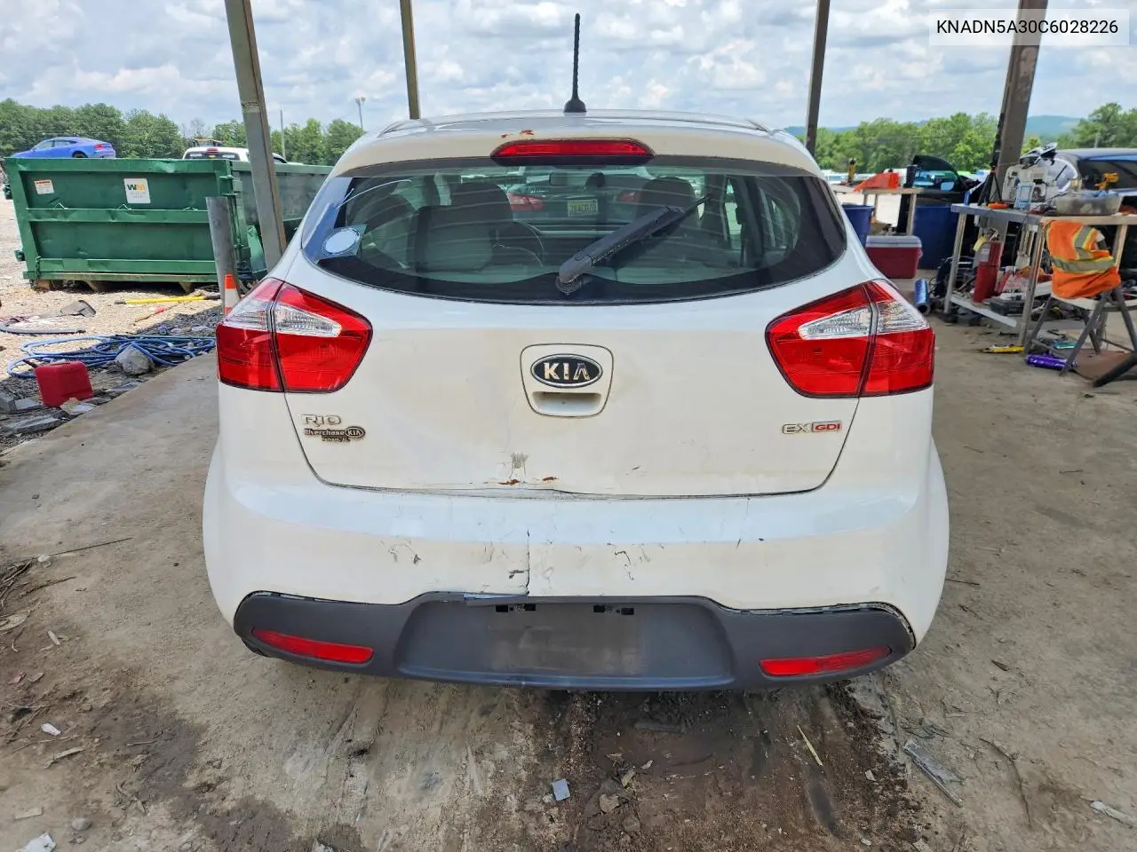 2012 Kia Rio VIN: KNADN5A30C6028226 Lot: 60626256