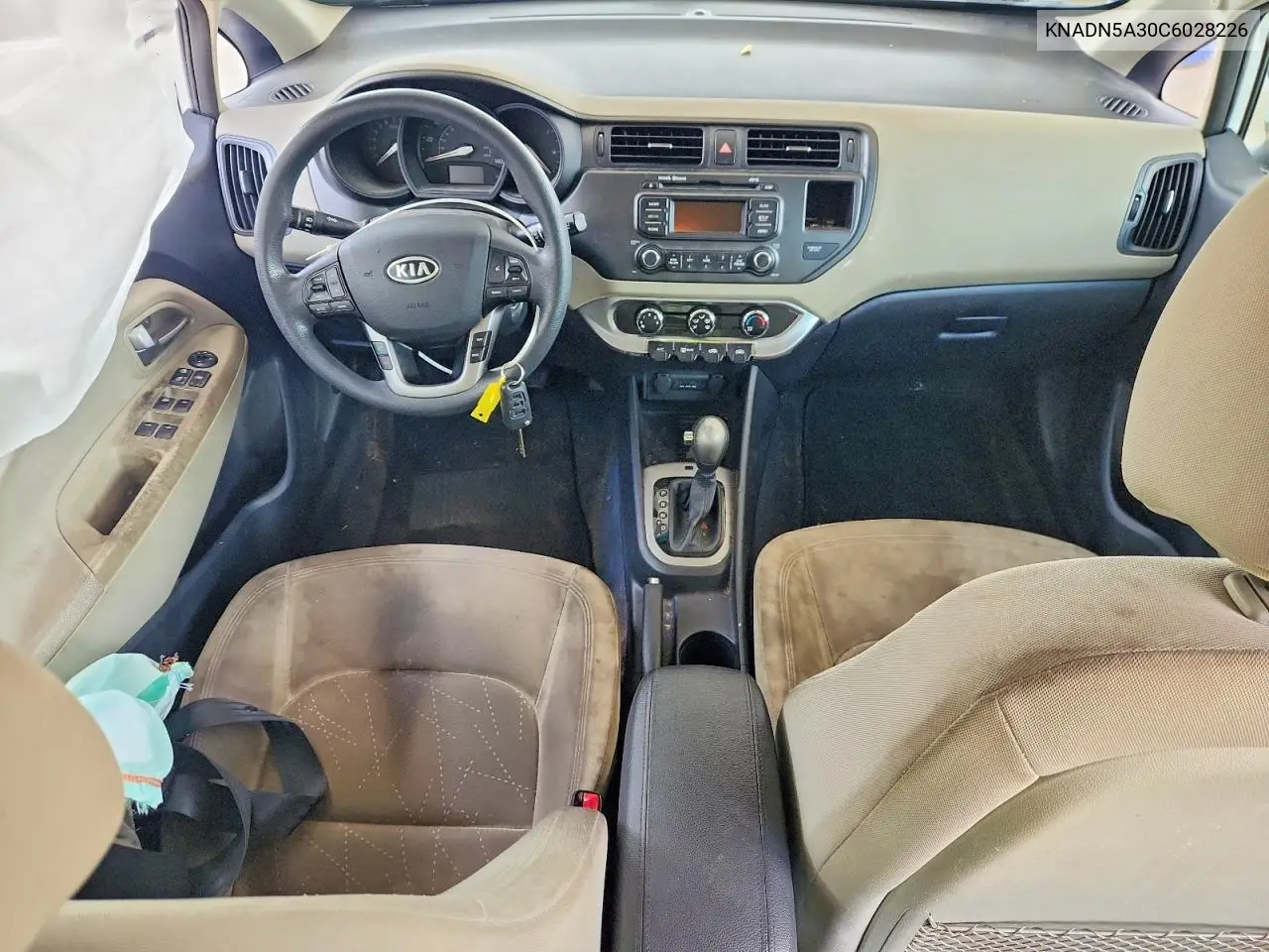 2012 Kia Rio VIN: KNADN5A30C6028226 Lot: 60626256