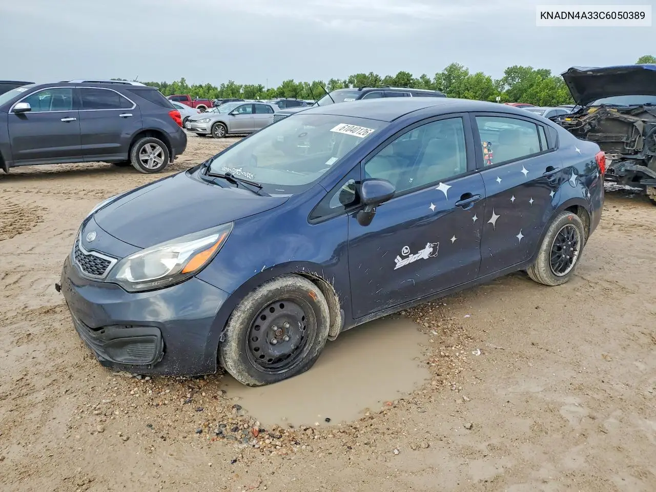 2012 Kia Rio Ex VIN: KNADN4A33C6050389 Lot: 61040126