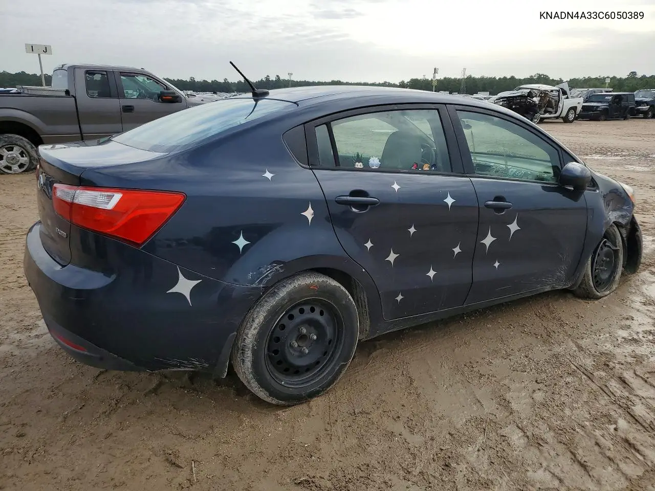 2012 Kia Rio Ex VIN: KNADN4A33C6050389 Lot: 61040126