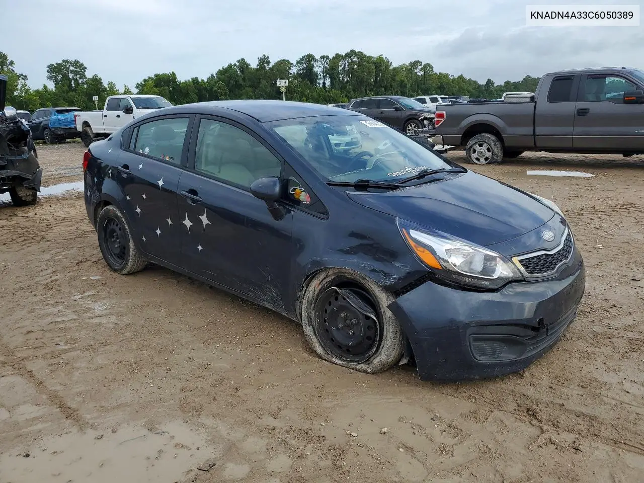 2012 Kia Rio Ex VIN: KNADN4A33C6050389 Lot: 61040126