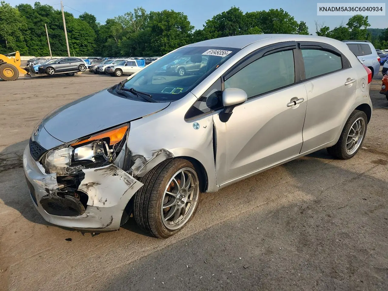 2012 Kia Rio Lx VIN: KNADM5A36C6040934 Lot: 61049356