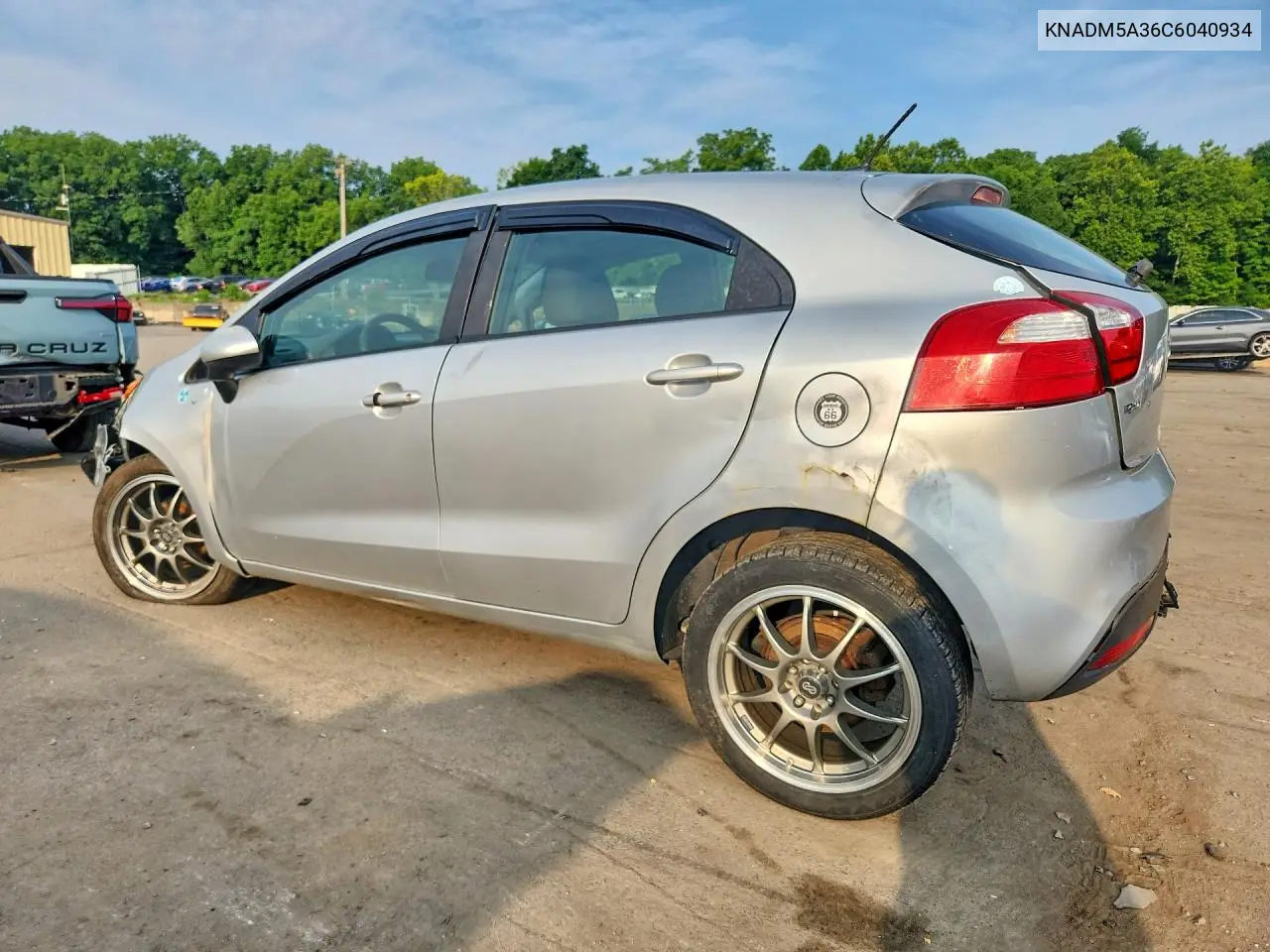 2012 Kia Rio Lx VIN: KNADM5A36C6040934 Lot: 61049356