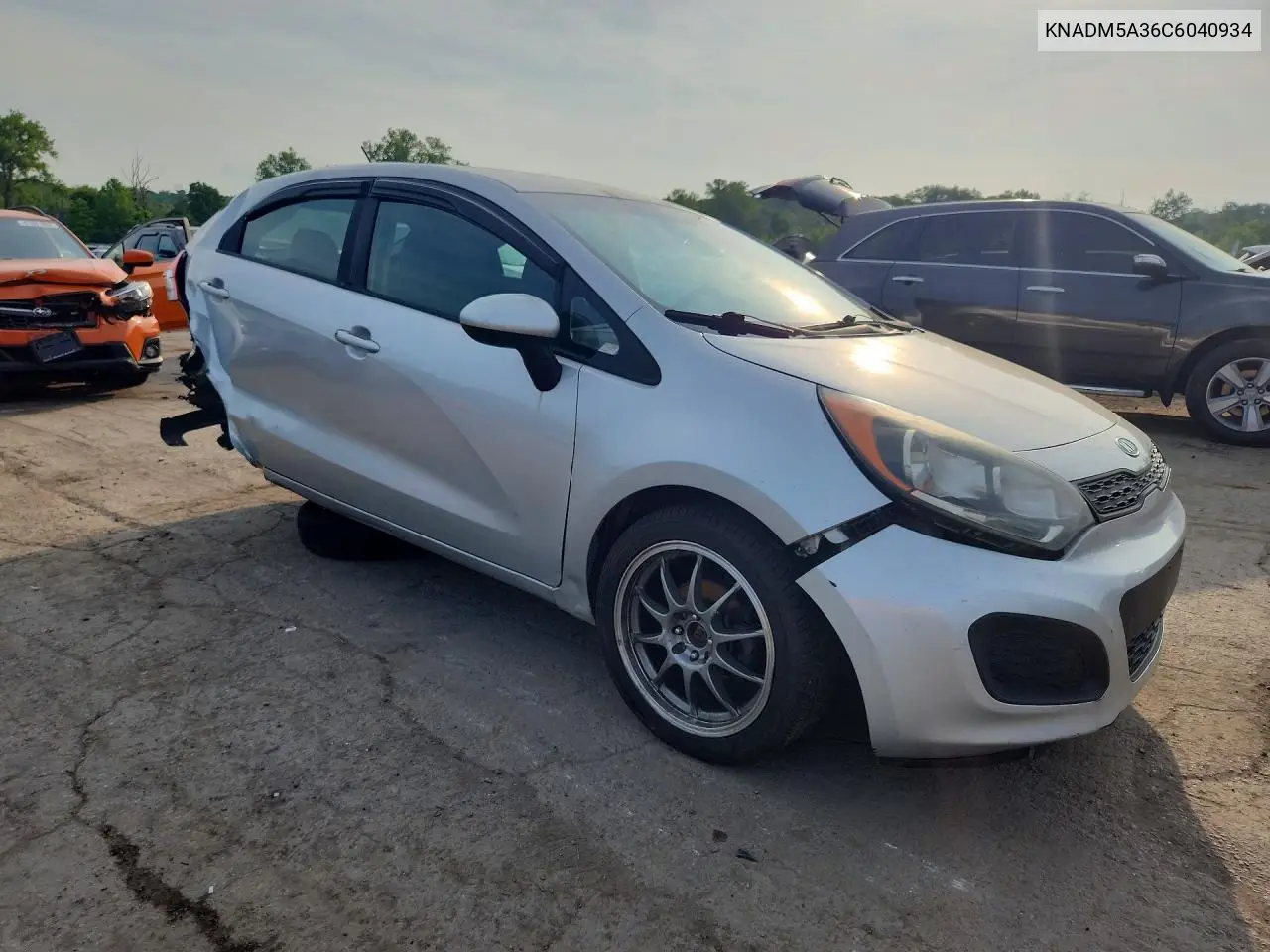 2012 Kia Rio Lx VIN: KNADM5A36C6040934 Lot: 61049356