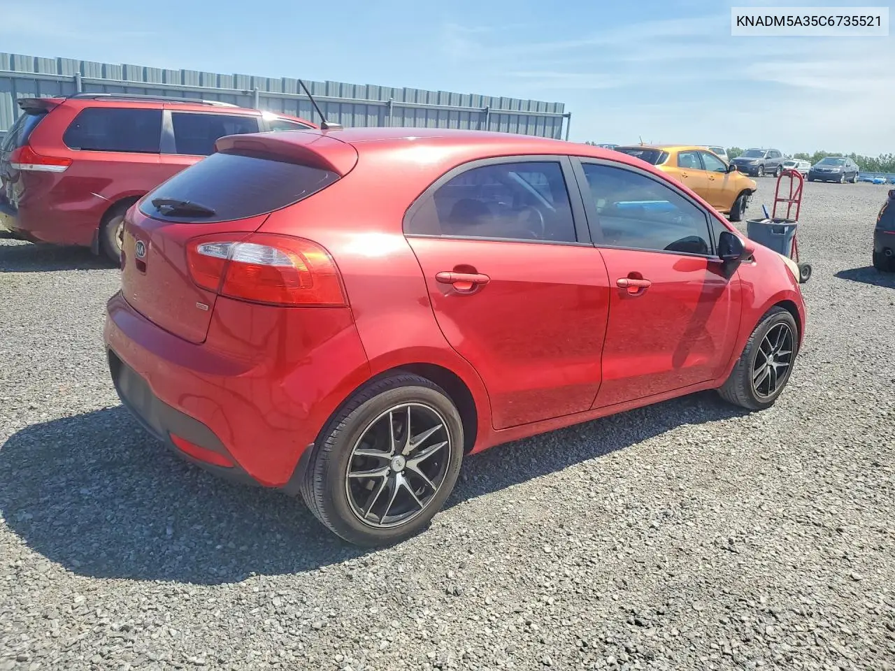 2012 Kia Rio Lx VIN: KNADM5A35C6735521 Lot: 61769356