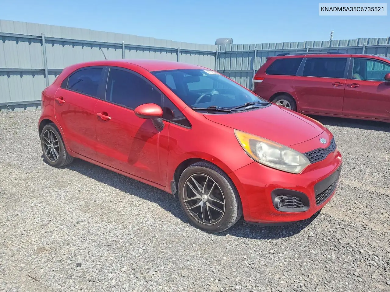 2012 Kia Rio Lx VIN: KNADM5A35C6735521 Lot: 61769356