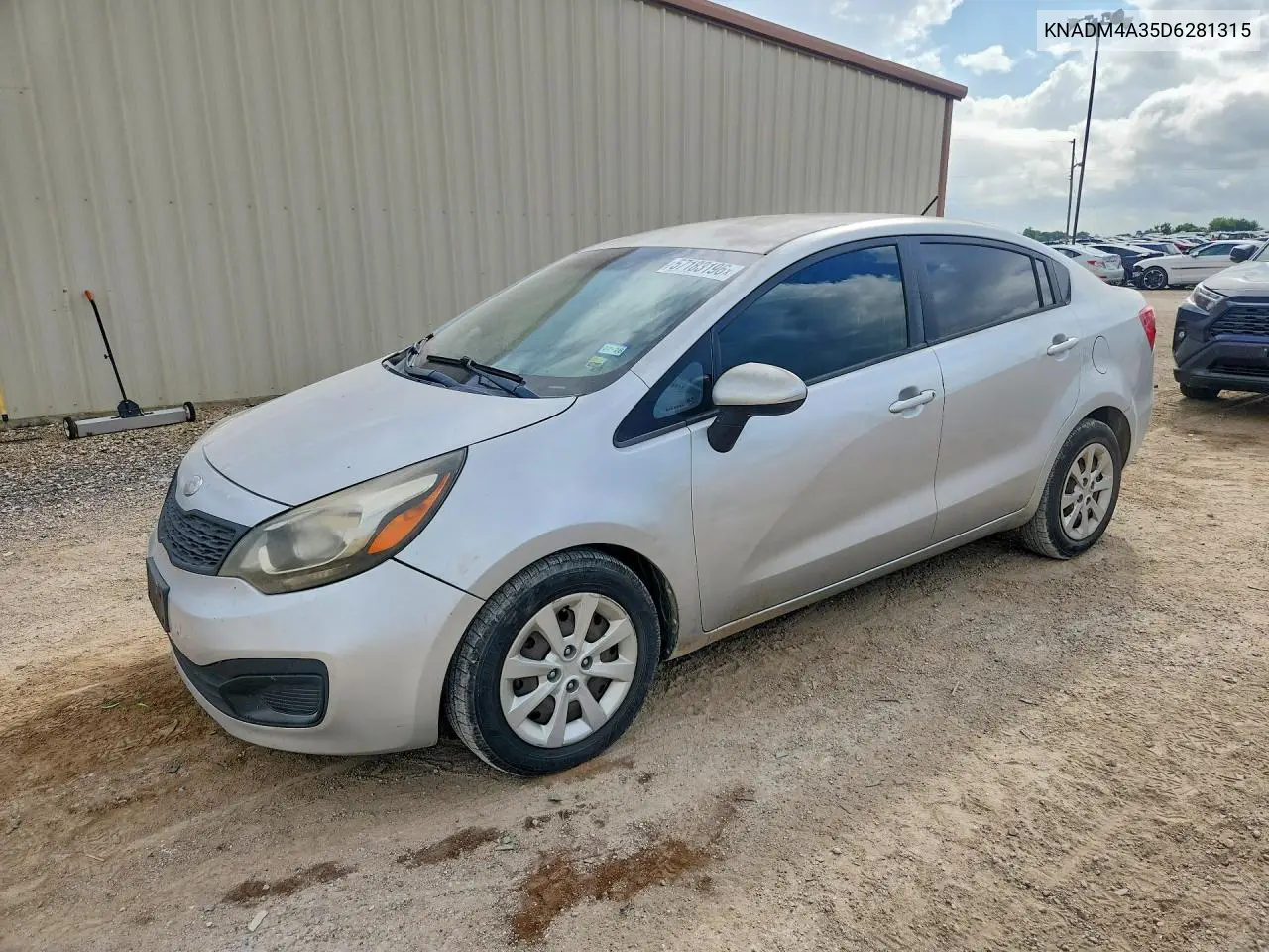 2013 Kia Rio Lx VIN: KNADM4A35D6281315 Lot: 57183196