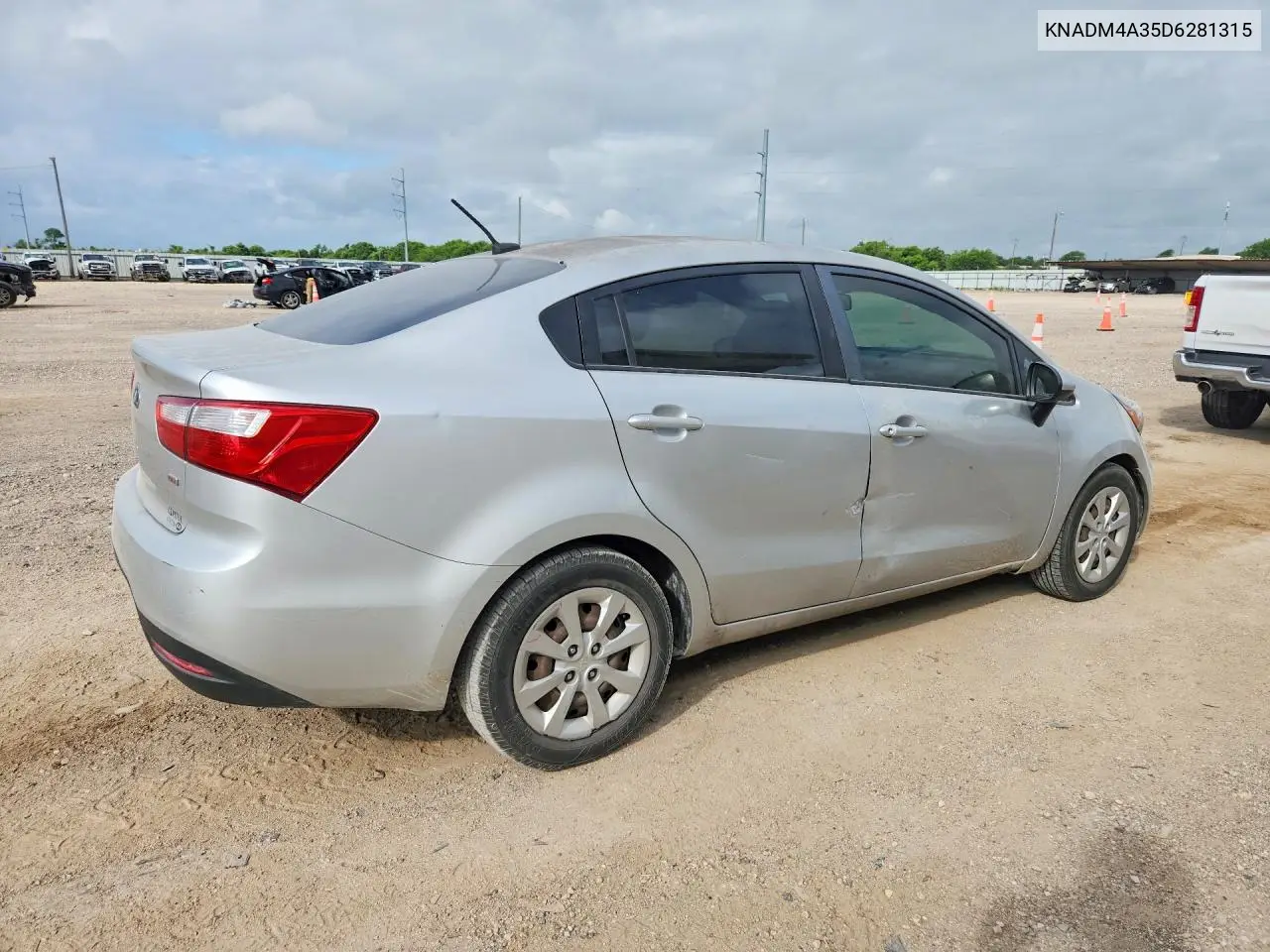 2013 Kia Rio Lx VIN: KNADM4A35D6281315 Lot: 57183196