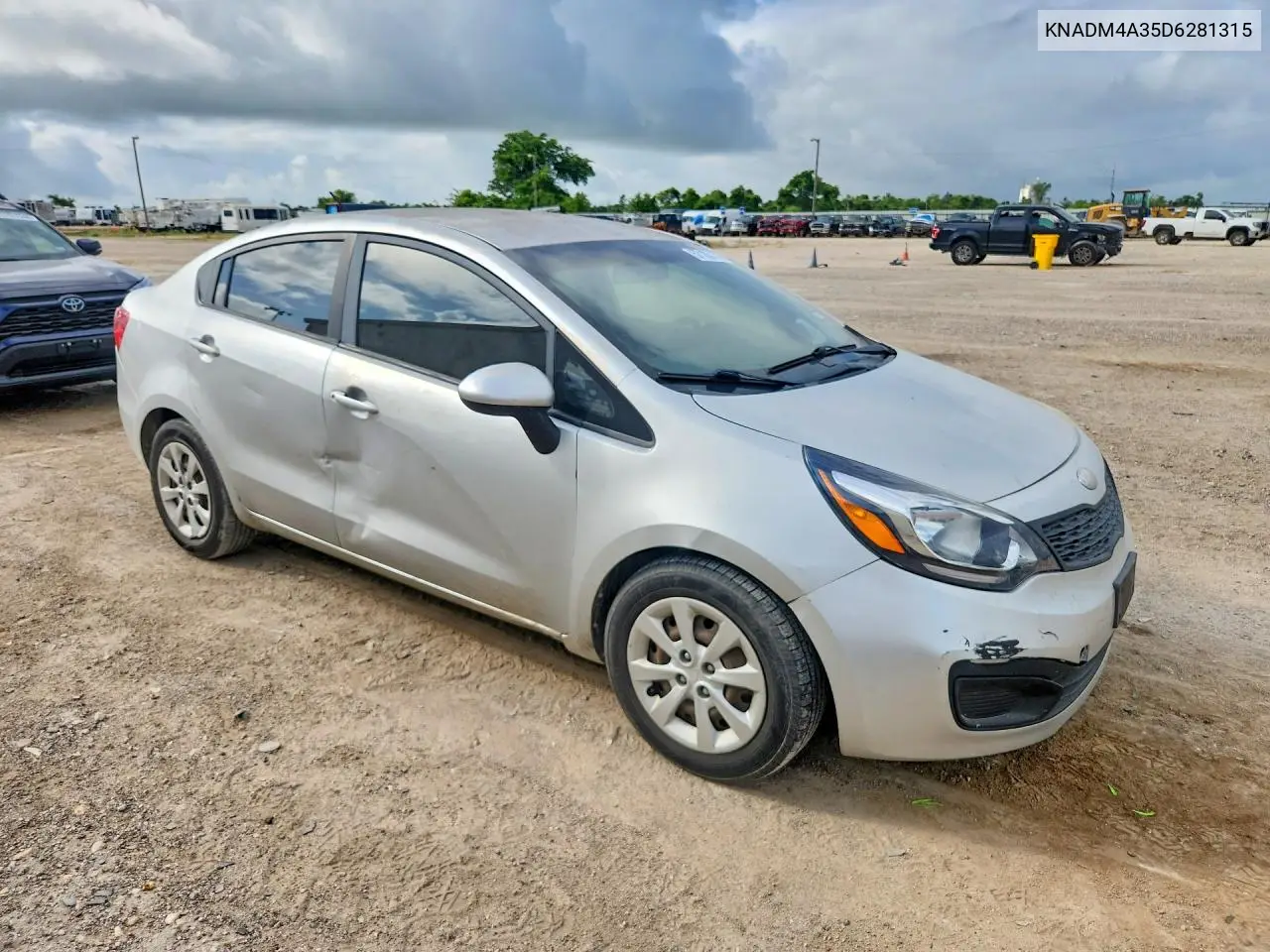 2013 Kia Rio Lx VIN: KNADM4A35D6281315 Lot: 57183196