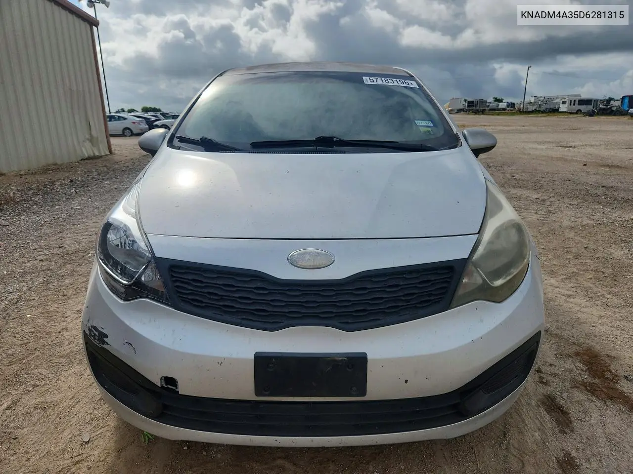 2013 Kia Rio Lx VIN: KNADM4A35D6281315 Lot: 57183196