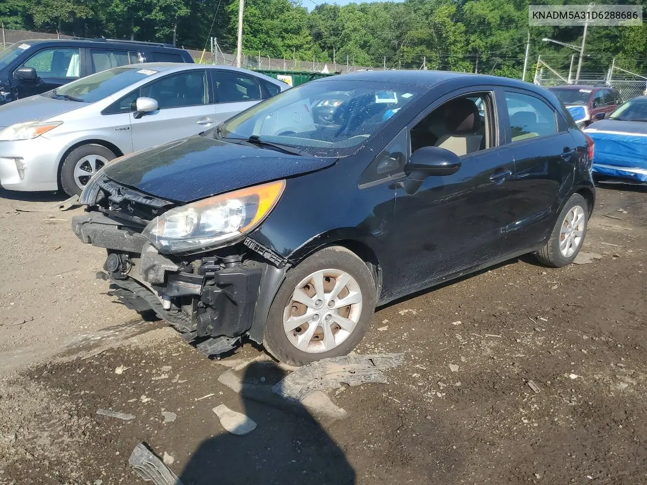 2013 Kia Rio Lx VIN: KNADM5A31D6288686 Lot: 60943226
