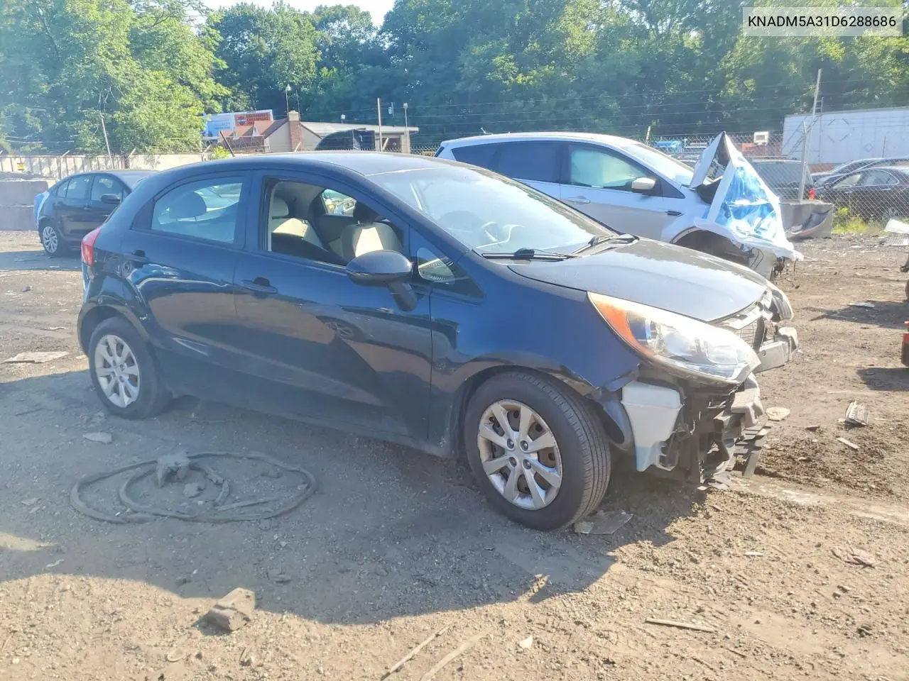 2013 Kia Rio Lx VIN: KNADM5A31D6288686 Lot: 60943226