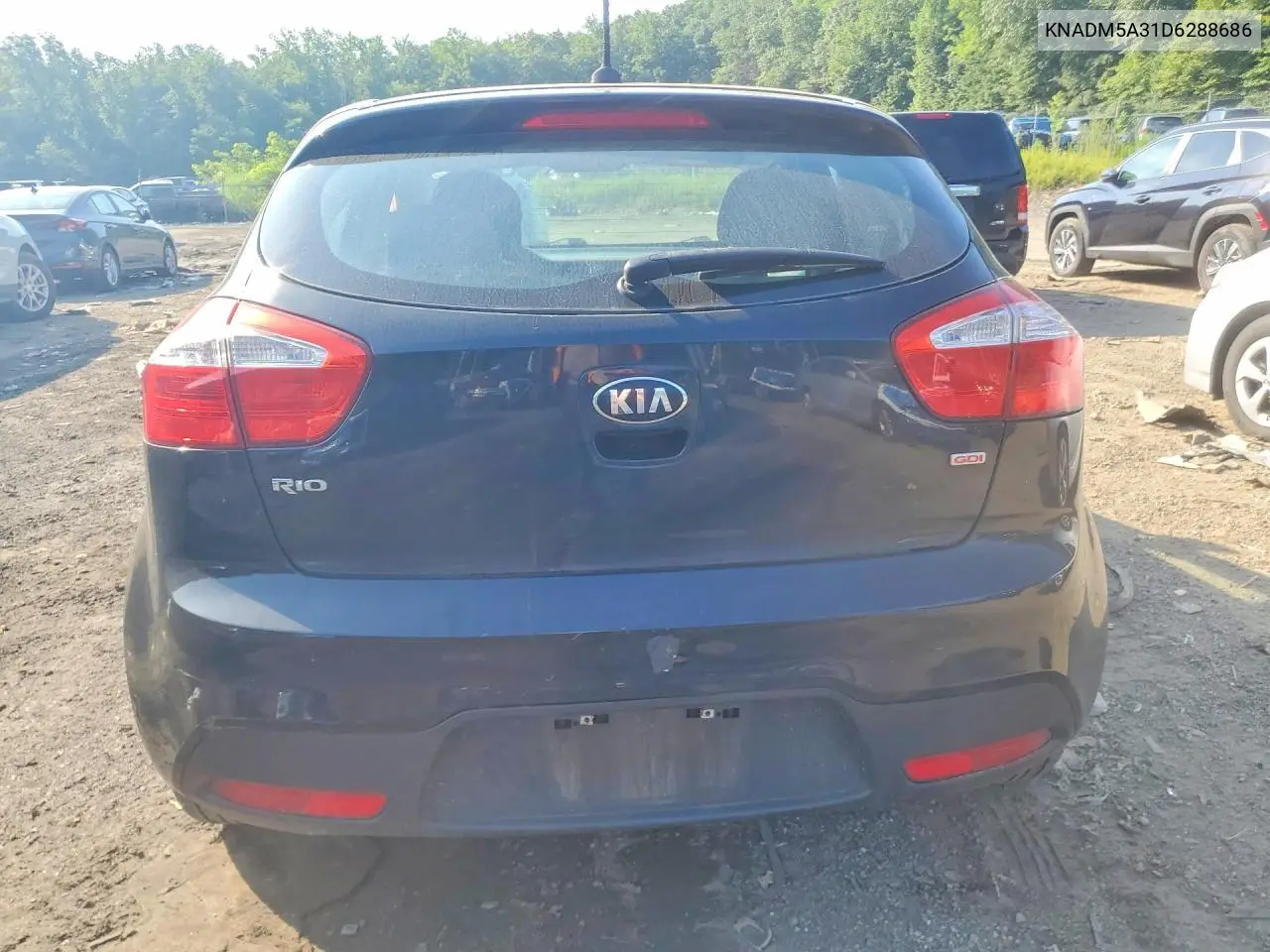 2013 Kia Rio Lx VIN: KNADM5A31D6288686 Lot: 60943226