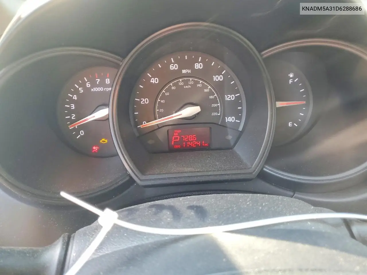2013 Kia Rio Lx VIN: KNADM5A31D6288686 Lot: 60943226