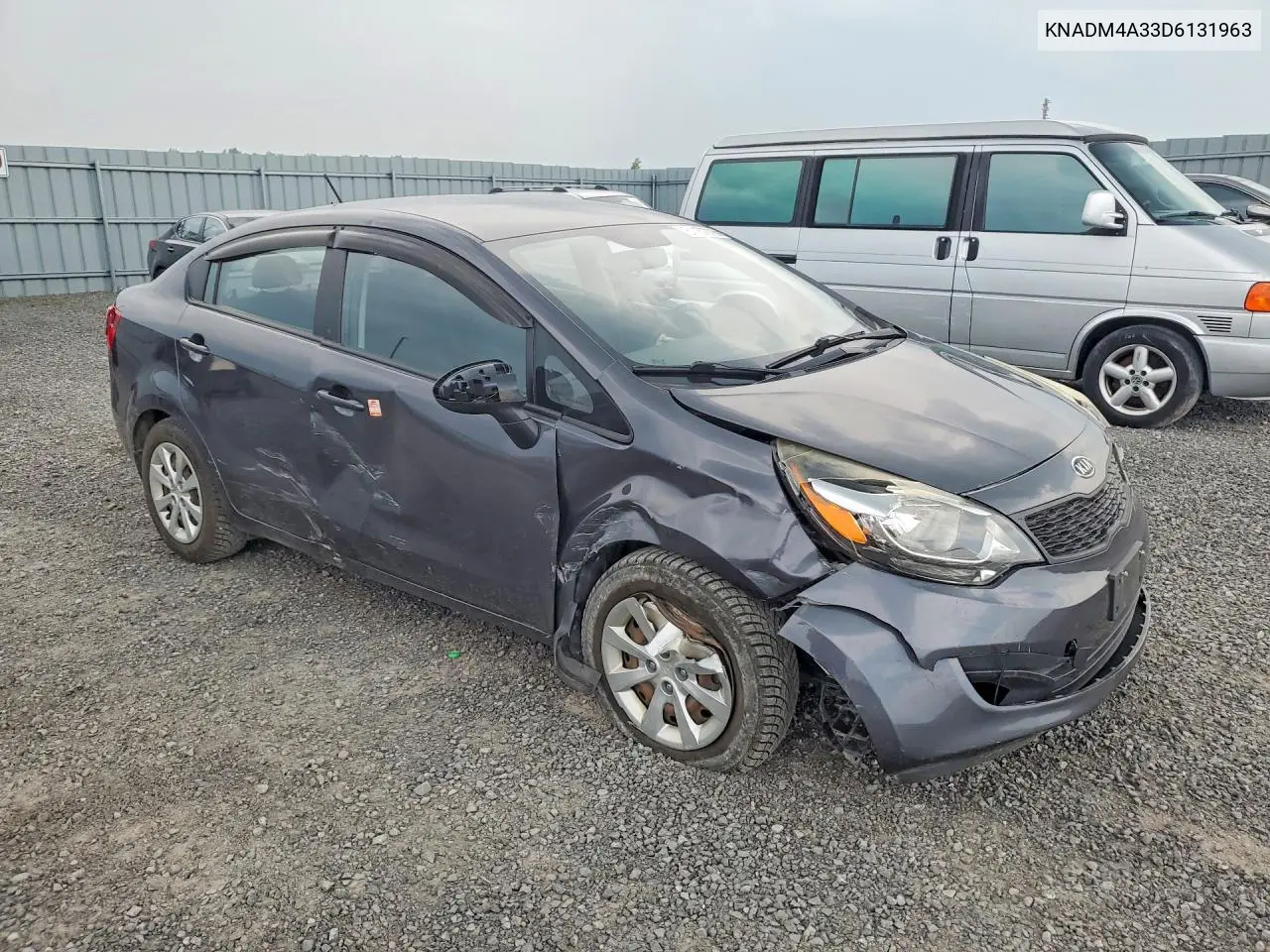 2013 Kia Rio Lx VIN: KNADM4A33D6131963 Lot: 61157076