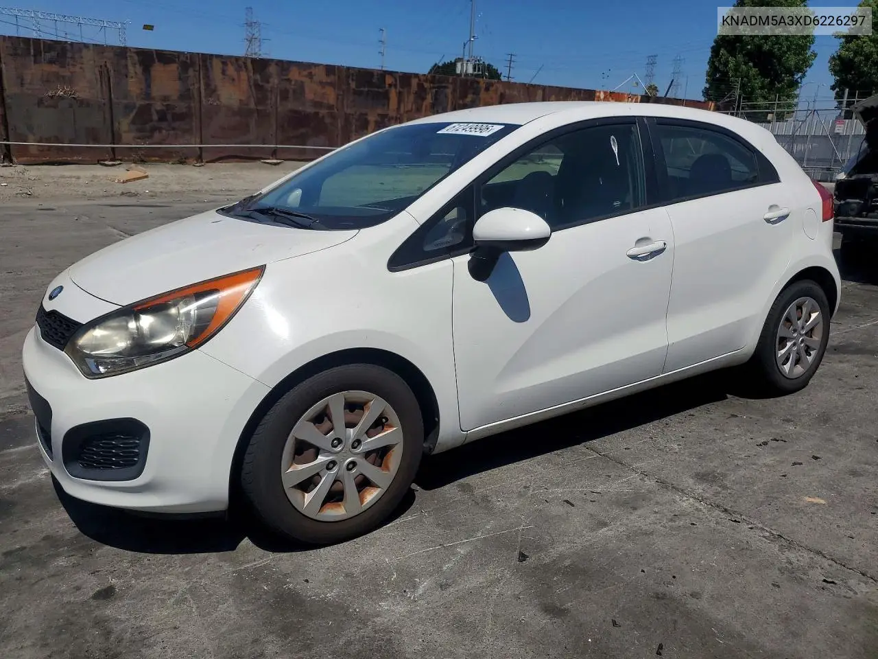 2013 Kia Rio Lx VIN: KNADM5A3XD6226297 Lot: 61249996