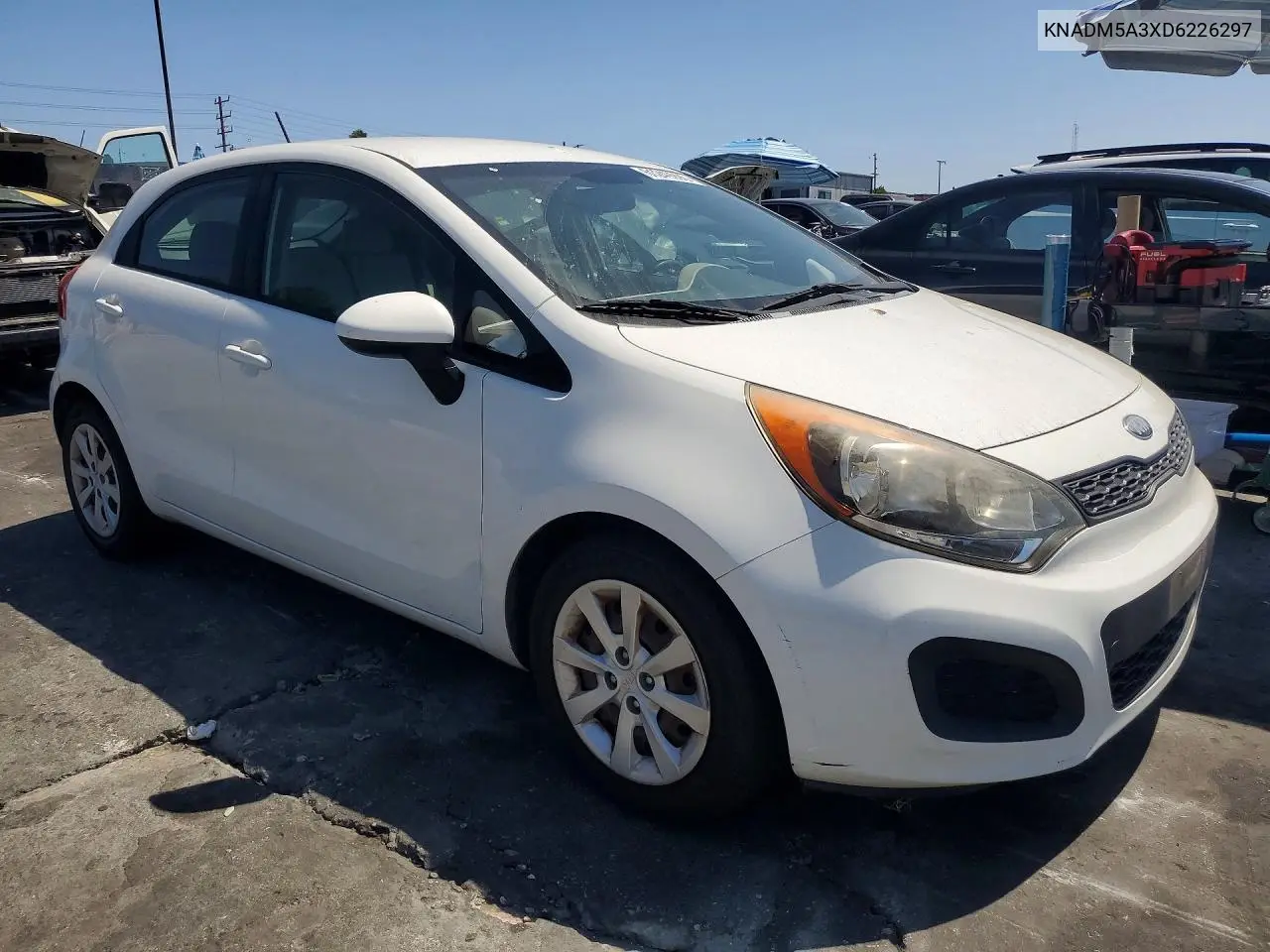 2013 Kia Rio Lx VIN: KNADM5A3XD6226297 Lot: 61249996