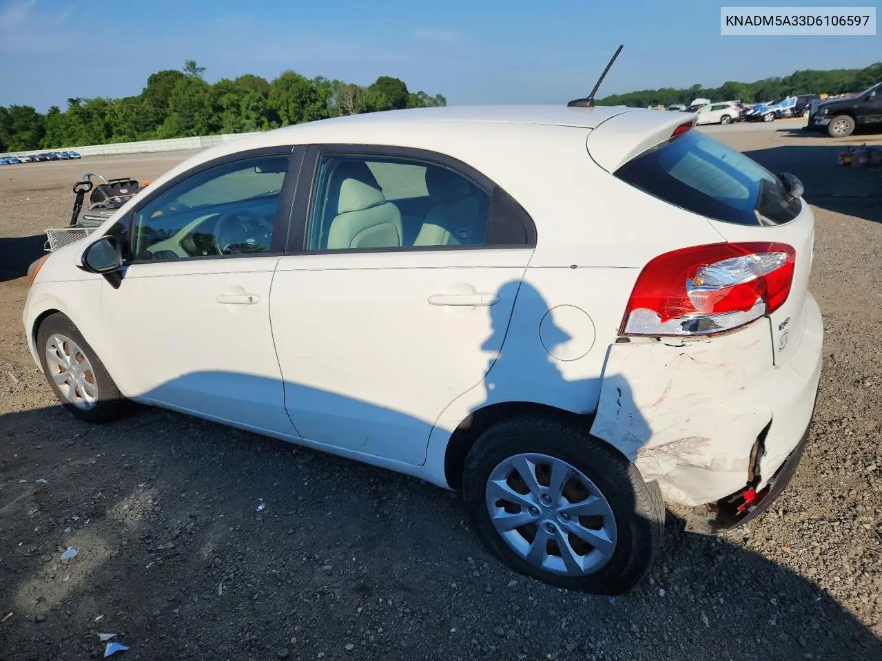 2013 Kia Rio Lx VIN: KNADM5A33D6106597 Lot: 61318056